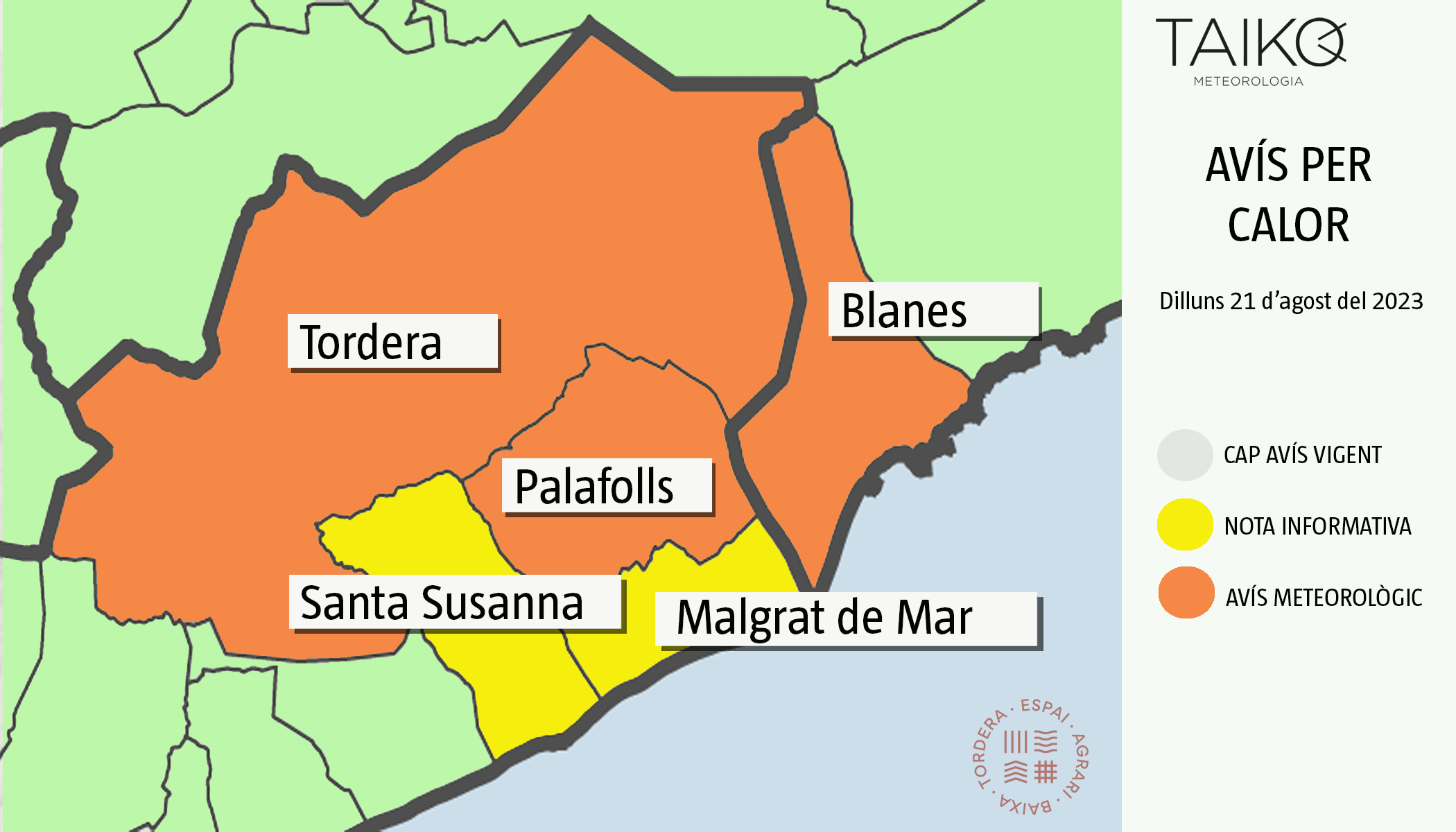 Servei gratuït d’informació i alertes agro-meteorològiques per a la pagesia de l’Espai Agrari de la Baixa Tordera